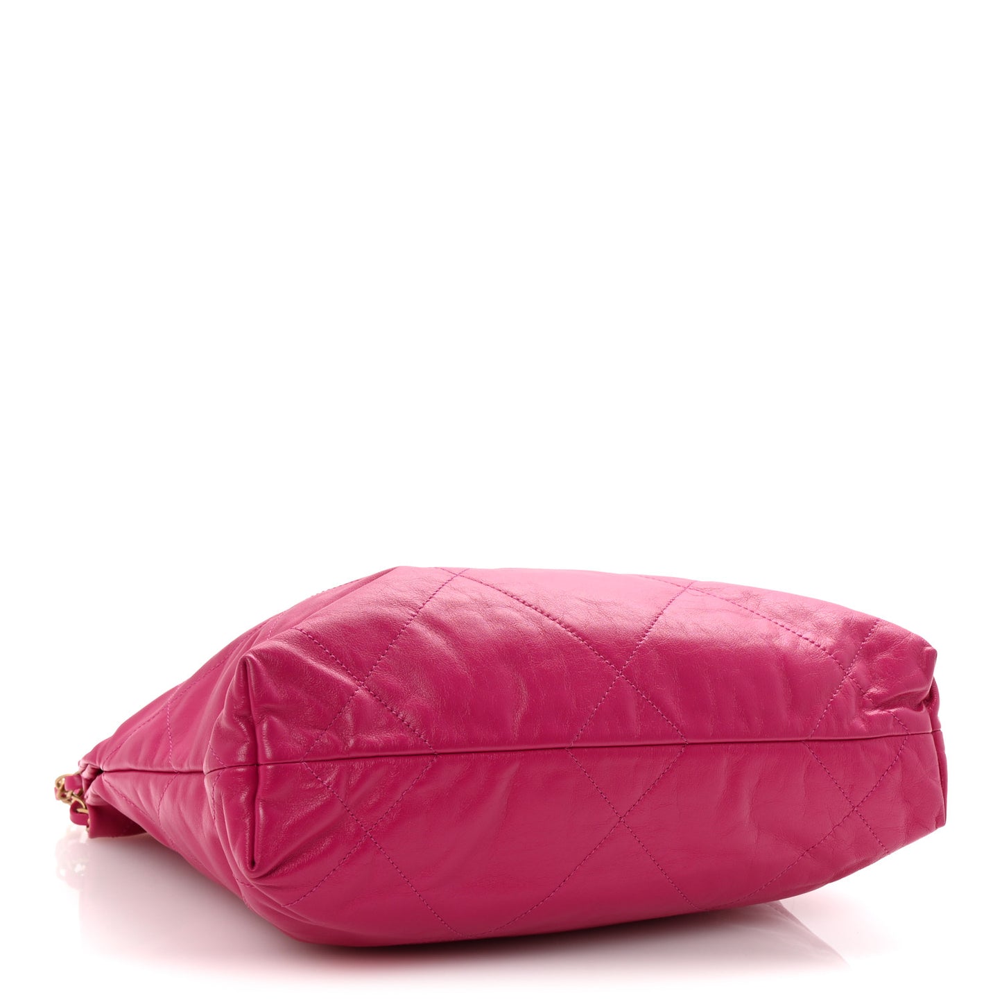 Shiny Calfskin Quilted Small Chanel 22 Fuchsia