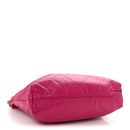 Chanel Shiny Calfskin Quilted Small Chanel 22 Fuchsia 9 of 11
