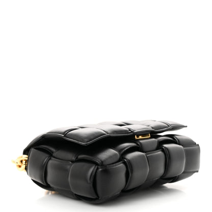 Bottega Veneta Lambskin Maxi Intreccio Padded Chain Cassette Crossbody Bag Black 4 of 10