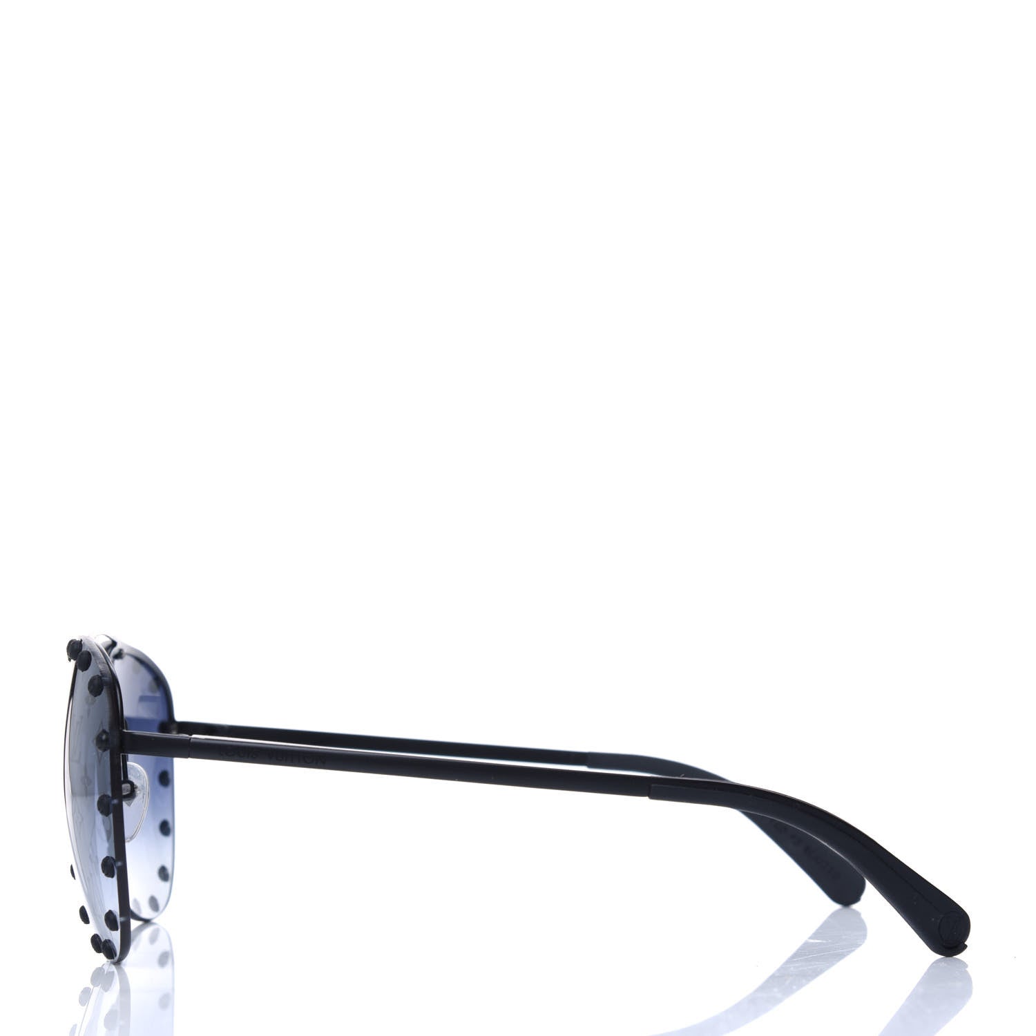 Louis Vuitton Monogram The Party Aviator Sunglasses Z0971U Black 3 of 4