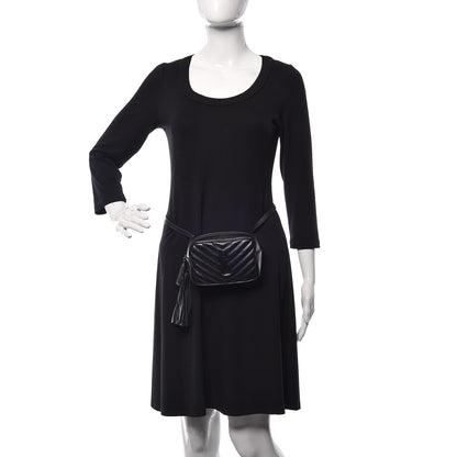 Saint Laurent Calfskin Matelasse Monogram Lou Belt Bag Black 2 of 8