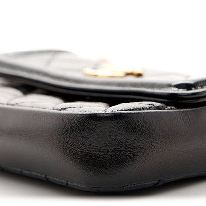 Chanel Shiny Aged Calfskin Quilted Waist Belt Bag Black 11 of 11