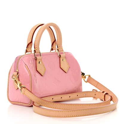 Louis Vuitton Vernis Monogram Nano Speedy Mochi Pink 3 of 11