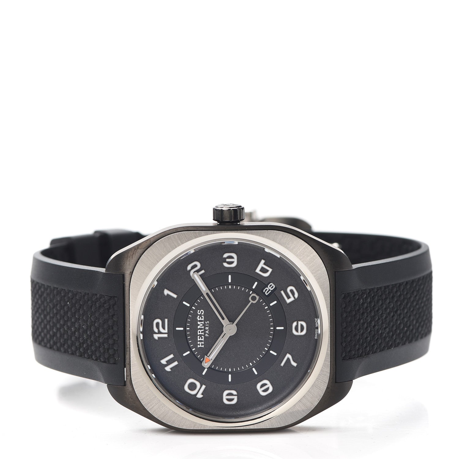 Hermes DLC Coated Titanium Rubber 39mm H08 Automatic Watch Noir 2 of 6