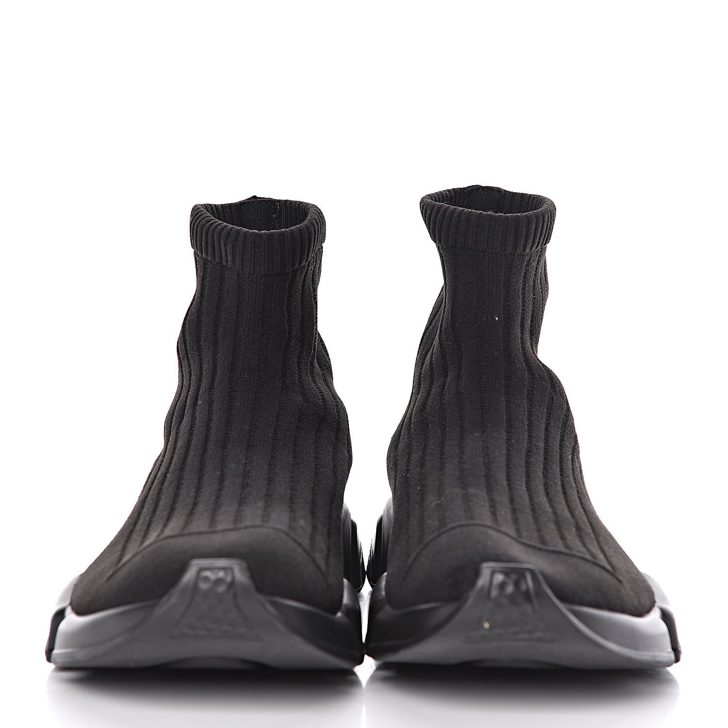 Balenciaga Ribbed Effect Knit Mens Speed Sneakers 42 Black 2 of 10