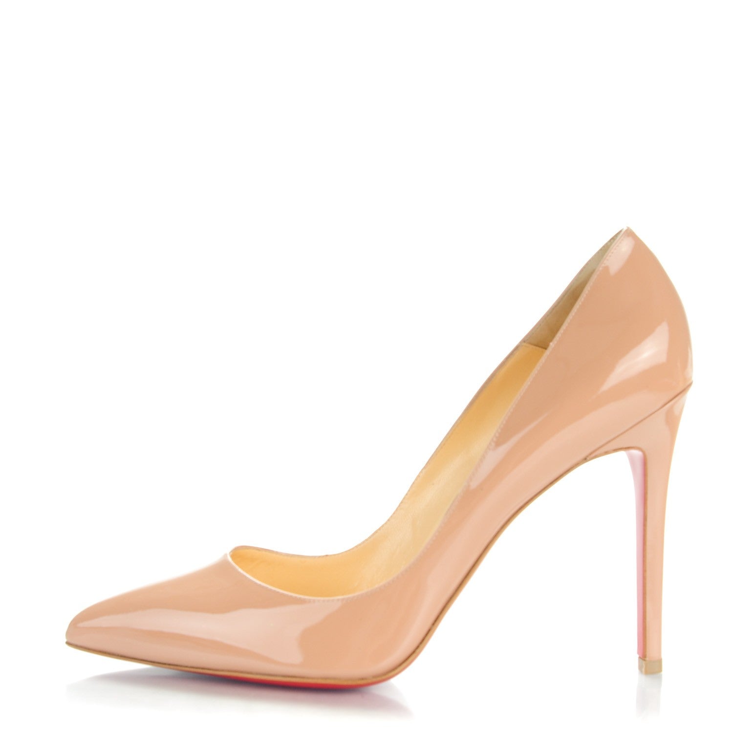 Christian Louboutin Patent Pigalle 100 Pumps 42 Nude 1 of 8