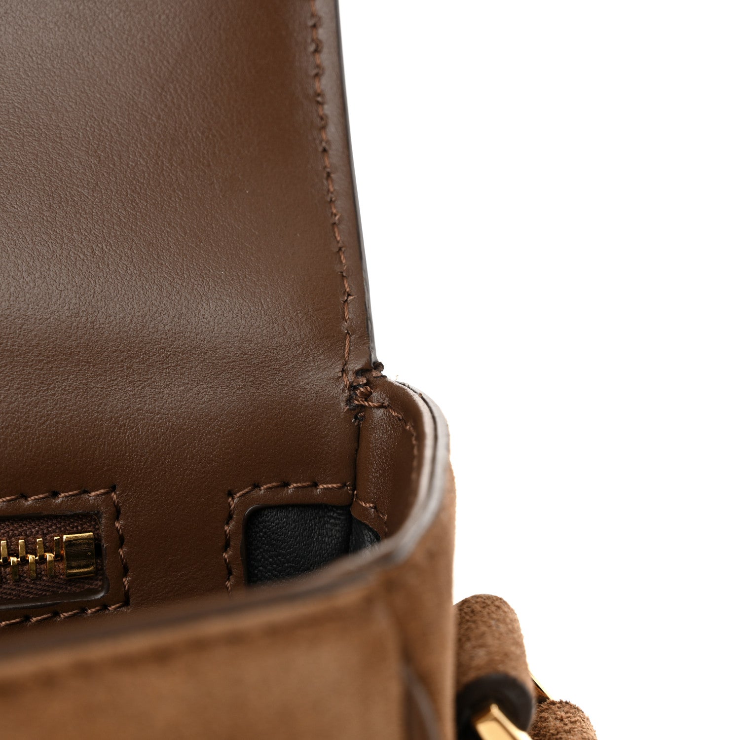 Tom Ford Suede Small Wallis Flap Bag Whisky 10 of 12