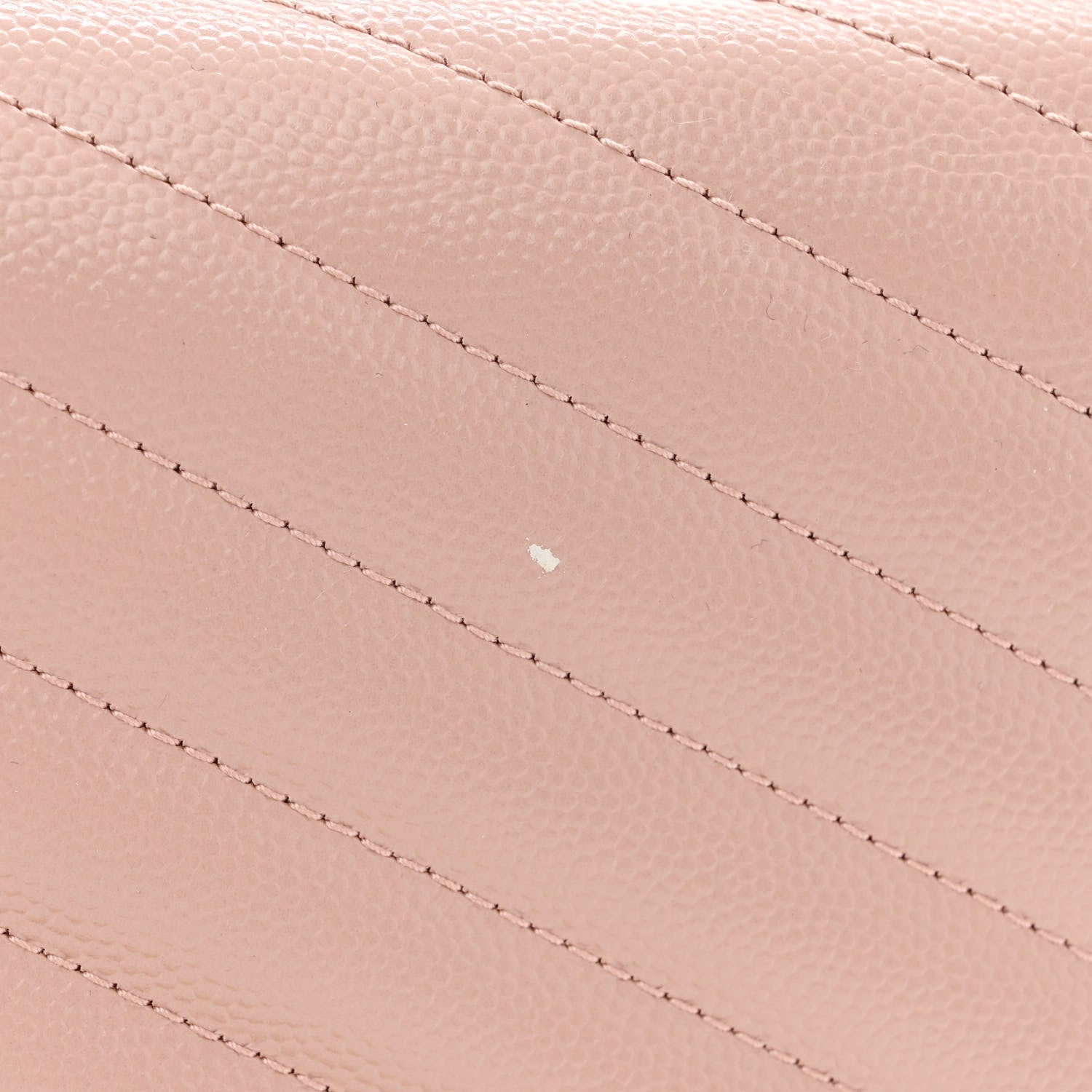 Saint Laurent Grain De Poudre Matelasse Chevron Monogram Chain Wallet Pale Pink 11 of 11