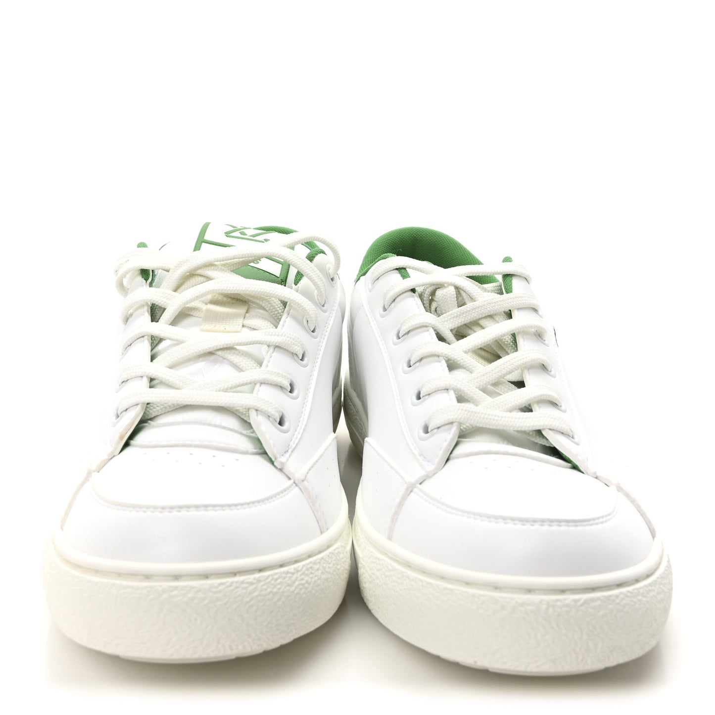 Calfskin Womens Charlie Sneaker 40 White Green