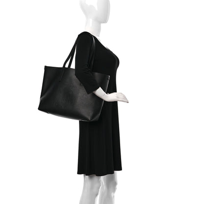 Burberry Calfskin TB Motif Embossed Medium Tote Black 2 of 13