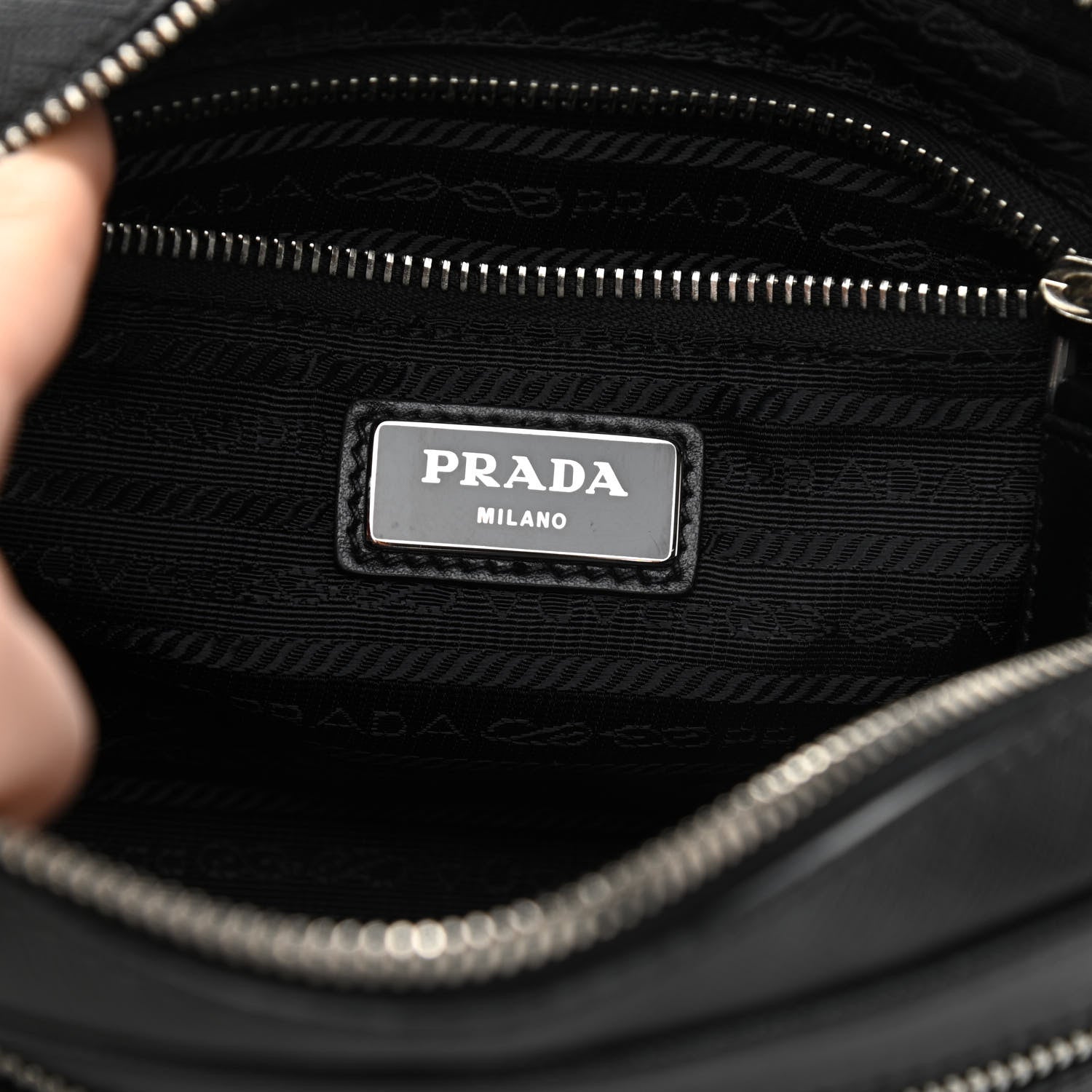 Prada Saffiano Travel Belt Bag Black 8 of 10