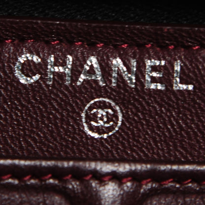 Chanel Lambskin Quilted Large Gusset Zip Around Wallet Black 7 of 9