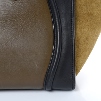 Celine Satin Calfskin Suede Mini Tri-Color Luggage Beige 16 of 21