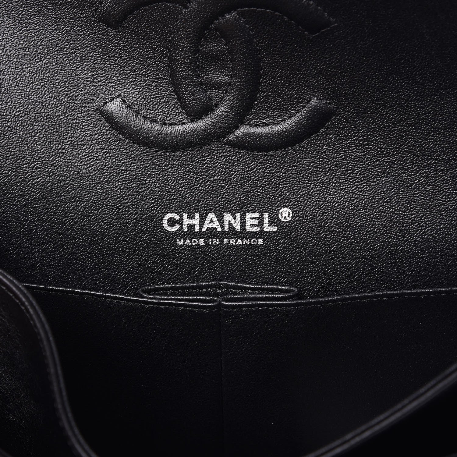 Chanel Crumpled Calfskin Quilted Medium Double Flap So Black 7 of 8