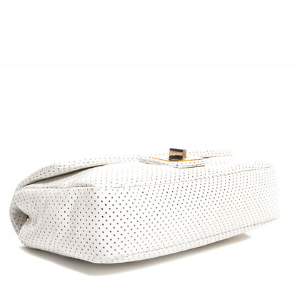 Chanel Lambskin Perforated Drill Flap White 4 of 9