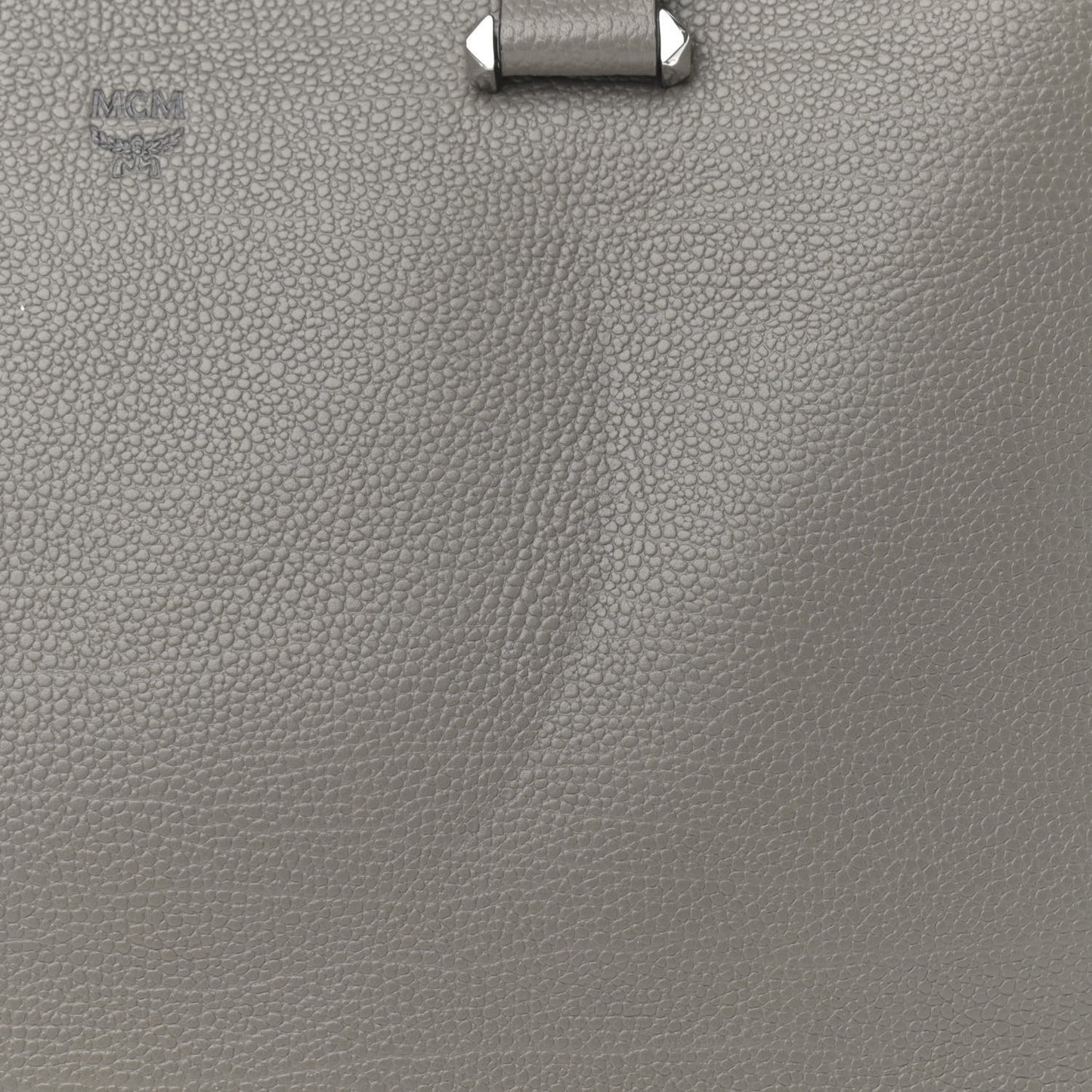Grained Calfskin Large Ella Boston Grey