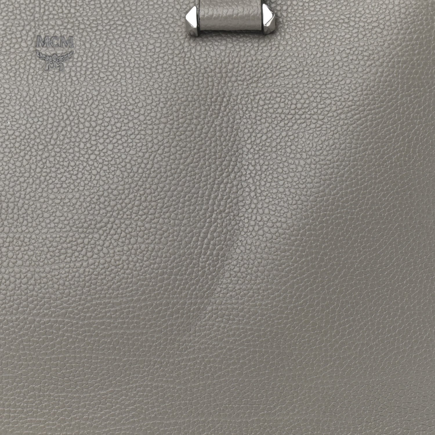 MCM Grained Calfskin Large Ella Boston Grey 10 of 12
