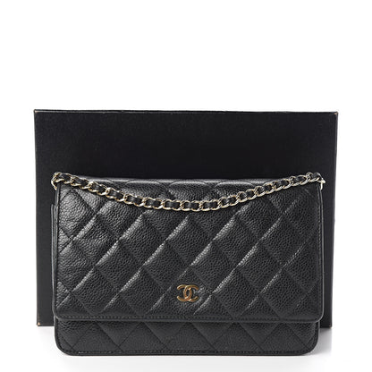 Chanel Caviar Quilted Wallet On Chain WOC Black 12 of 12