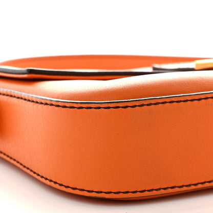 Fendi Vitello Flamingo Enamel Interchangeable Strap Baguette Orange Black Tobacco 10 of 11