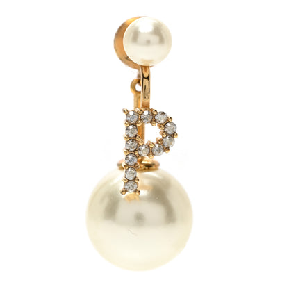 Christian Dior Crystal Pearl My ABCDior P Tribale Earring Gold 1 of 5