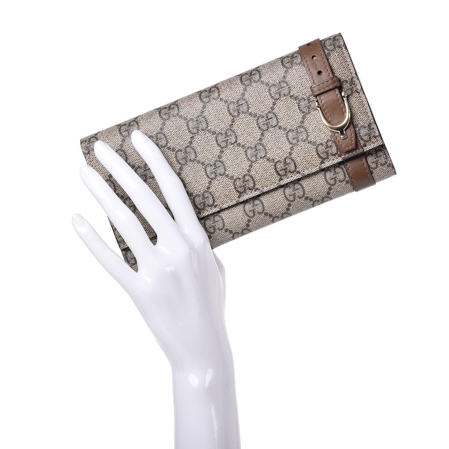 Gucci GG Supreme Monogram Nice Continental Wallet Maple Brown 2 of 8