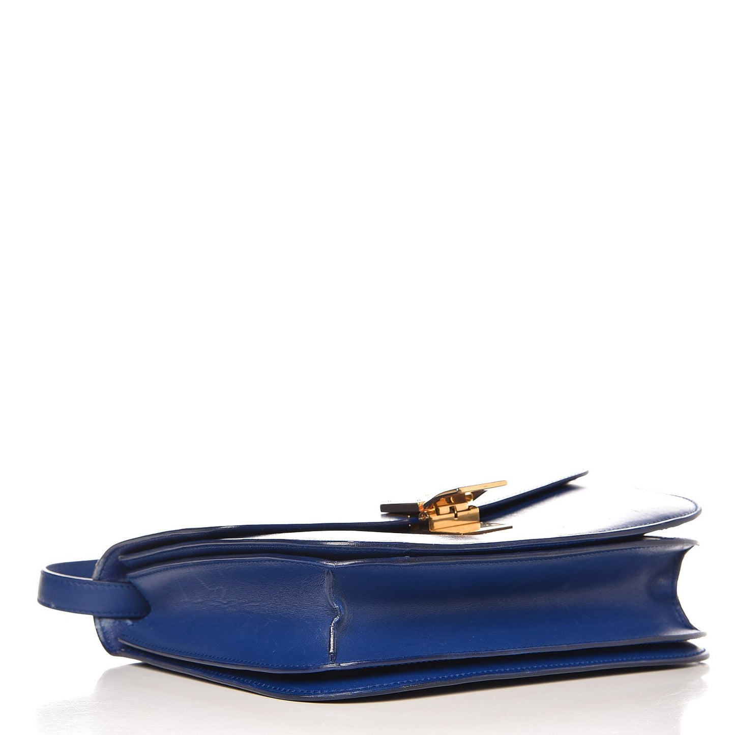 Box Calfskin Medium Classic Box Flap Bag Indigo