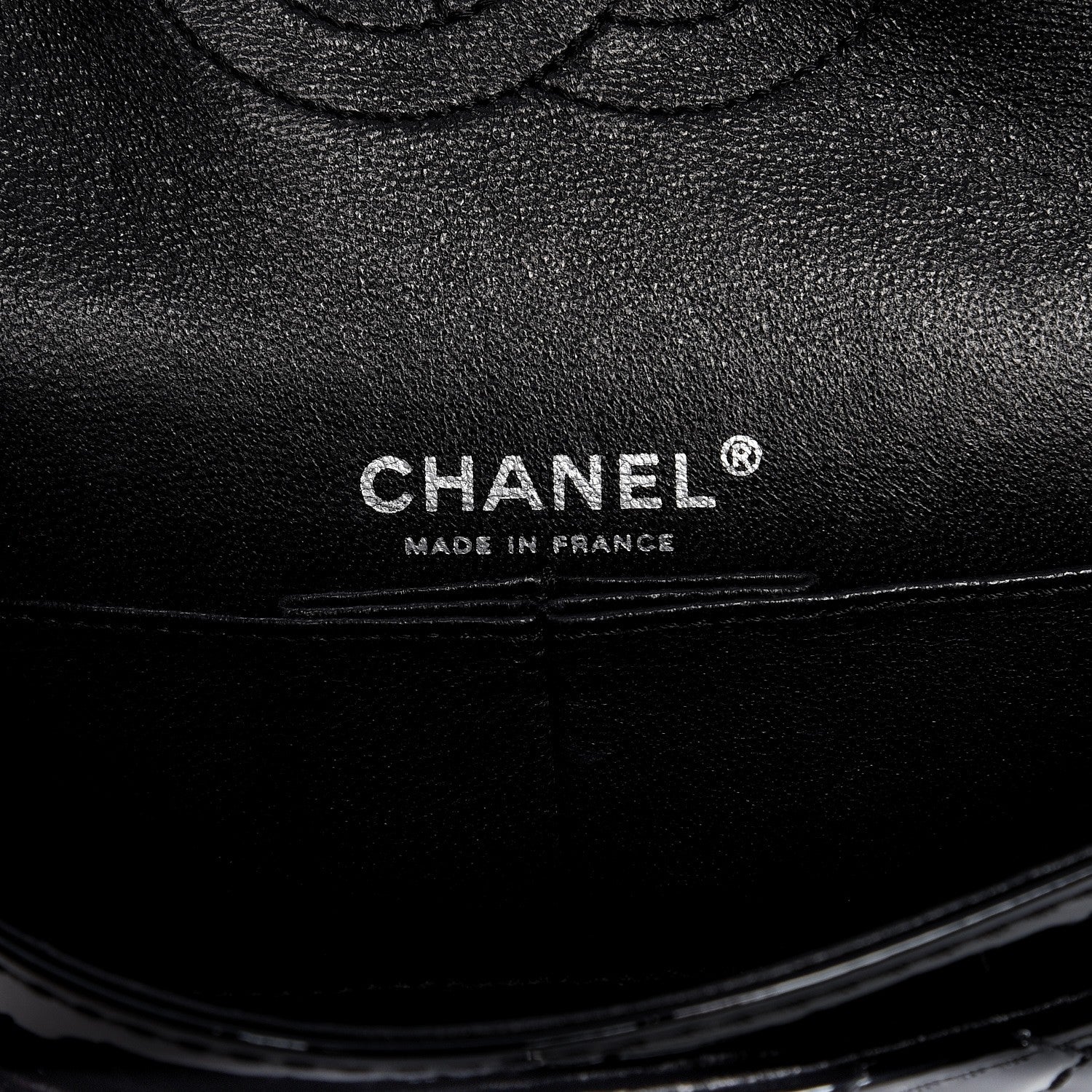 Chanel Patent Calfskin Quilted Mini Rectangular Double Flap Black 6 of 7