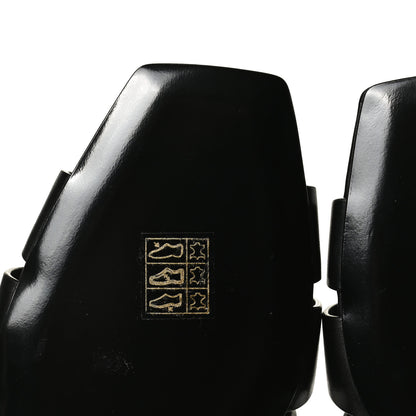 Saint Laurent Calfskin Tribute 05 Ankle Strap Flat Sandals 39 Black 9 of 12