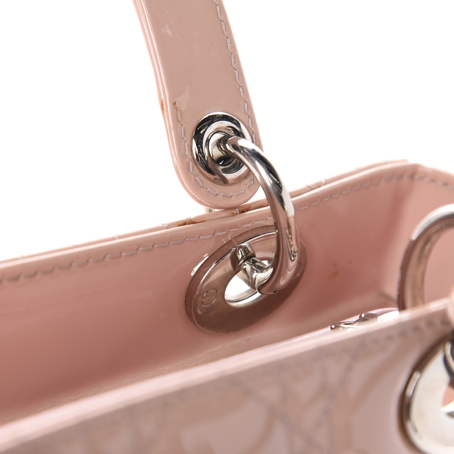 Christian Dior Patent Cannage Medium Lady Dior Rose Clair 10 of 14