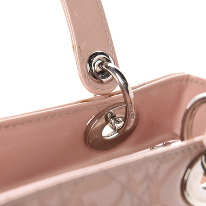 Christian Dior Patent Cannage Medium Lady Dior Rose Clair 10 of 14
