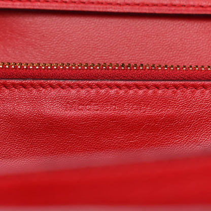 Celine Box Calfskin Medium Classic Box Flap Bag Red 7 of 15