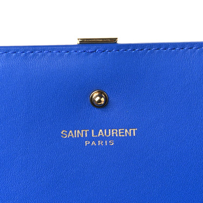 Saint Laurent Calfskin Classic Y Ligne Chain Wallet Bleu Majorelle 5 of 7