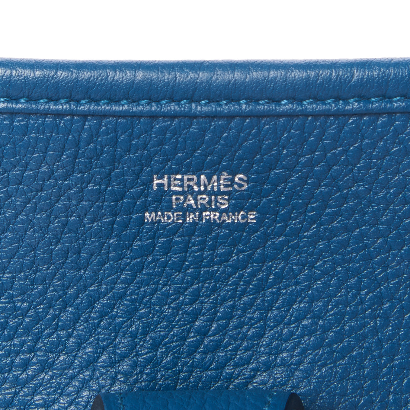 Hermes Taurillon Clemence Amazone Evelyne III GM Bleu de Galice 7 of 8