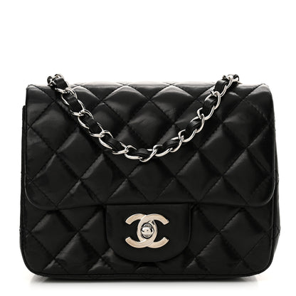 Chanel Lambskin Quilted Mini Square Flap Black 1 of 14