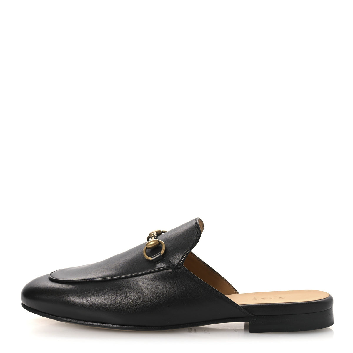 Gucci Calfskin Womens Princetown Slippers 37.5 Black 1 of 11