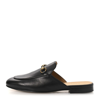 Gucci Calfskin Womens Princetown Slippers 37.5 Black 1 of 11