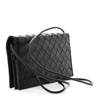 Bottega Veneta Nappa Intrecciato Wallet on Strap Black 3 of 10