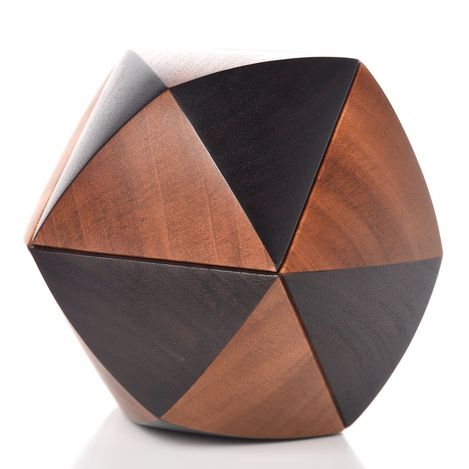 Hermes Java Palissander Mahogany Wood Atlas Paperweight 4 of 8