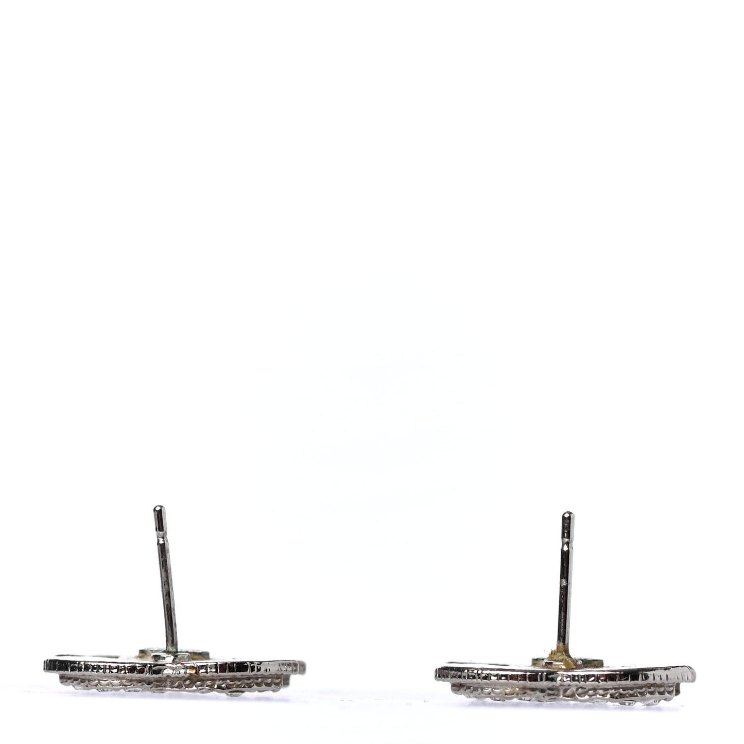 Crystal Mini CC Earrings Silver