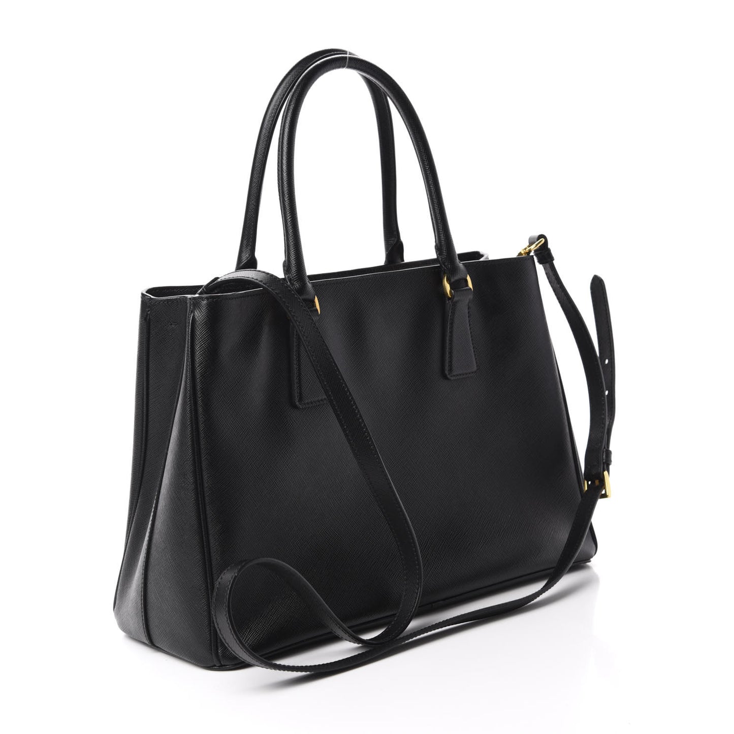 Saffiano Lux Medium Tote Black