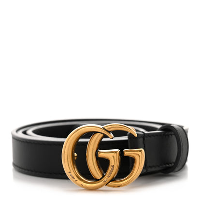 Gucci Calfskin Double G 40mm Belt 80 32 Black 1 of 6