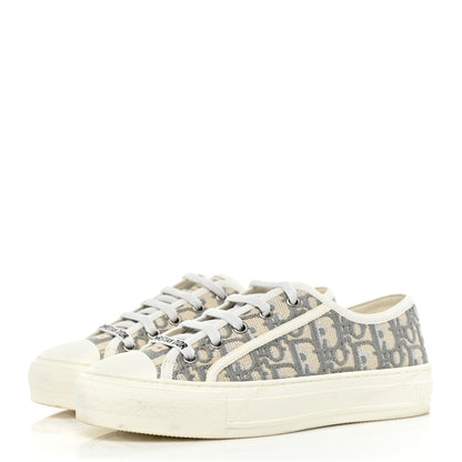 Christian Dior Canvas Oblique Walk'N'Dior Low Top Sneakers 36.5 Grey Stone 3 of 12