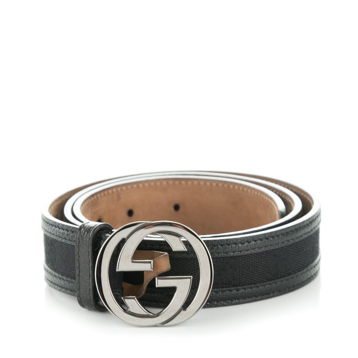 Gucci Monogram Interlocking G Belt 85 34 Black 1 of 5