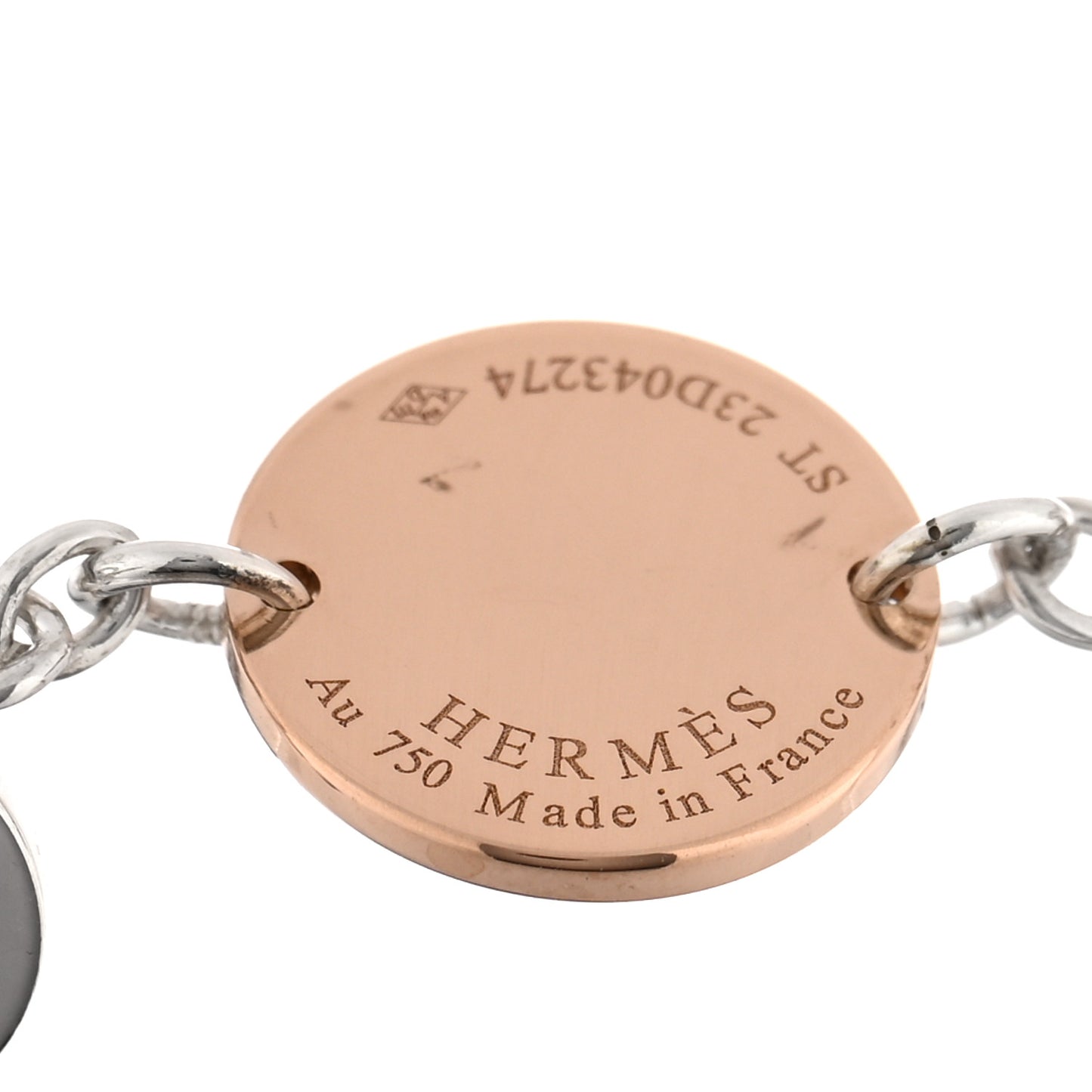 Sterling Silver 18K Rose Gold Ex-Libris Bracelet ST