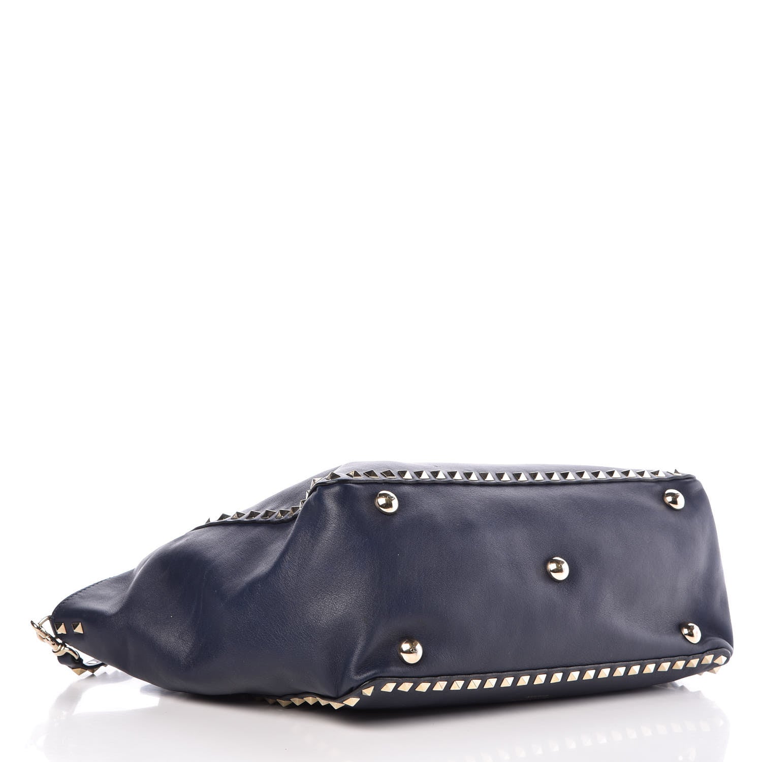 Valentino Garavani Vitello Medium Rockstud Tote Marine 5 of 12
