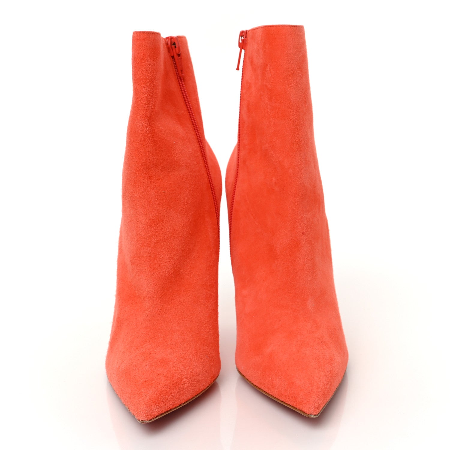 Christian Louboutin Veau Velours So Kate Booty 100 Ankle Boots 37.5 Orange 2 of 7