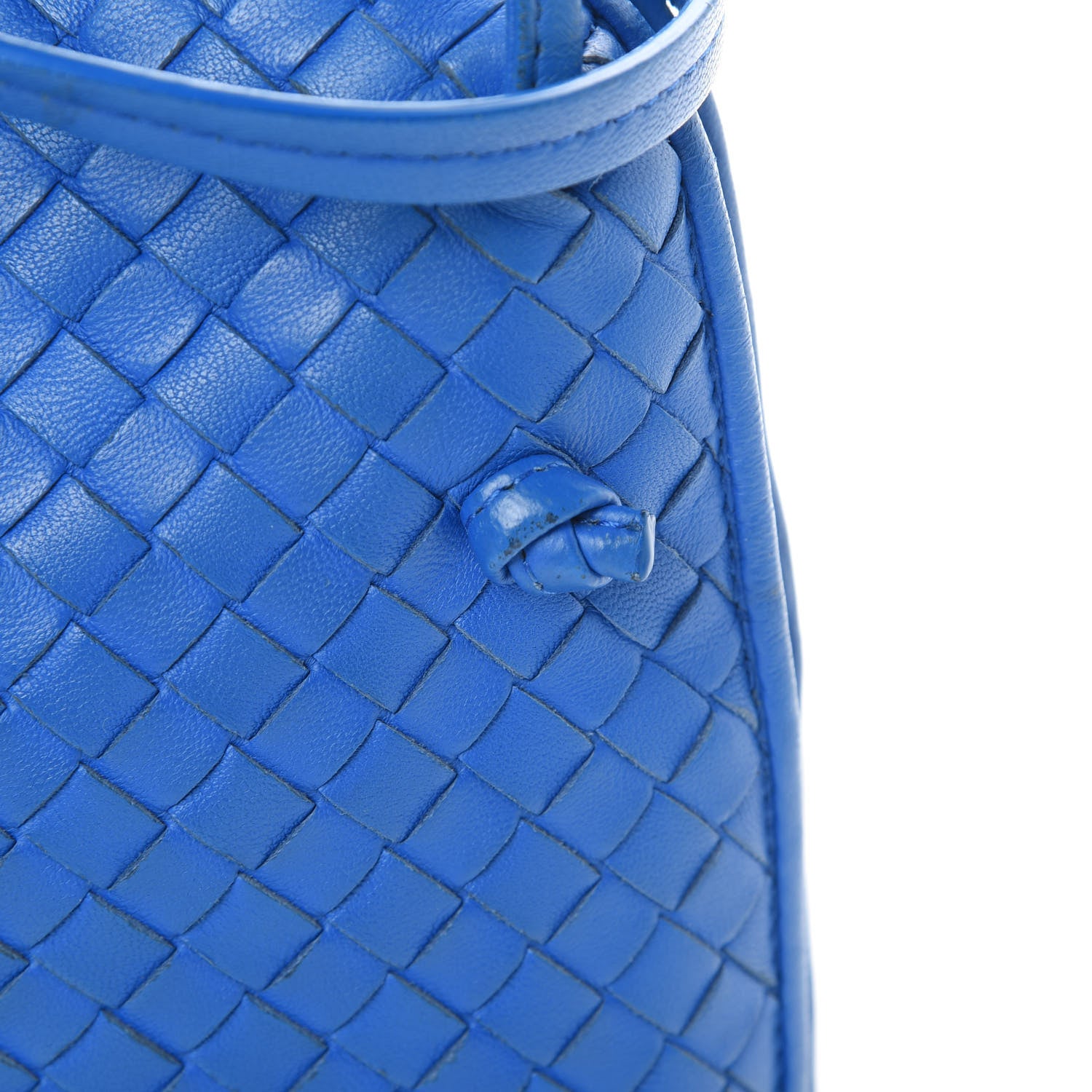 Bottega Veneta Nappa Intrecciato Nodini Bag Signal Blue 13 of 14