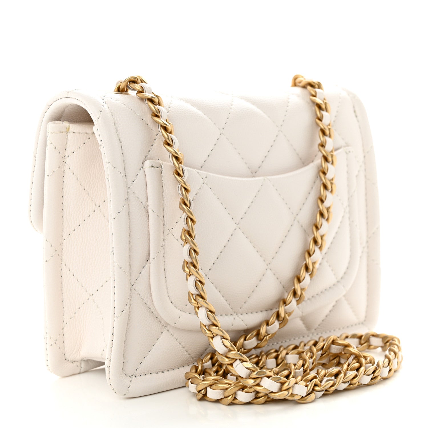 Chanel Caviar Quilted Mini Sweet Classic Flap White 3 of 12