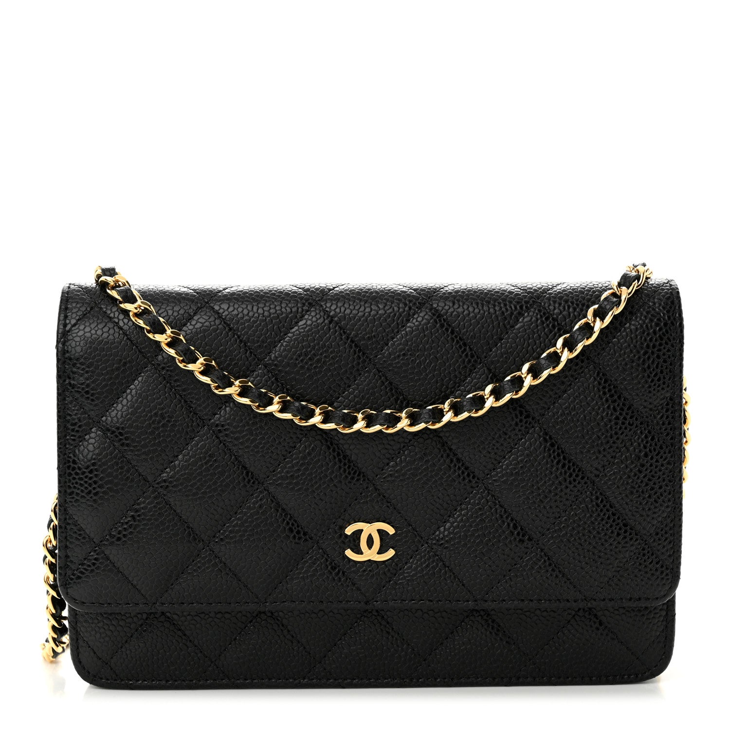 Chanel Caviar Quilted Wallet on Chain WOC Black 1 of 14
