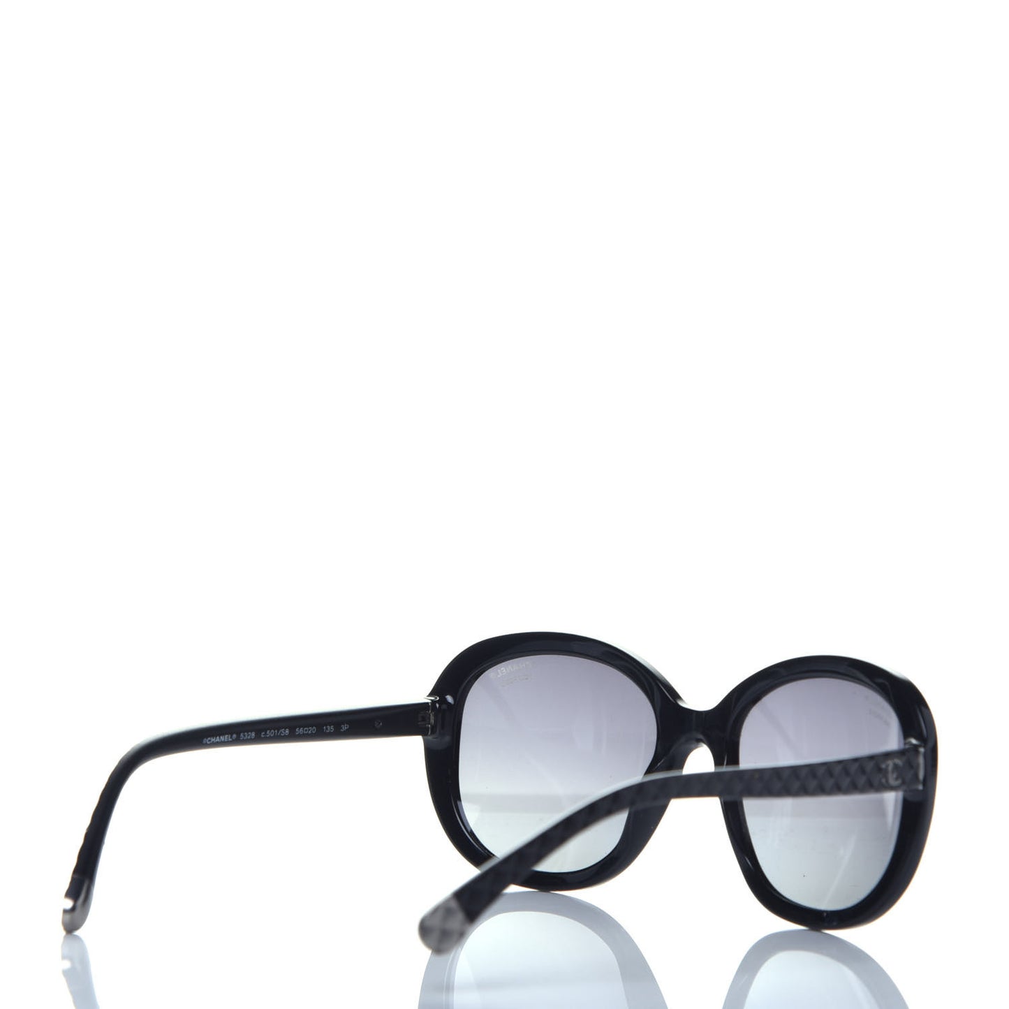 Acetate Quilted CC Polarized Sunglasses 5328 Black